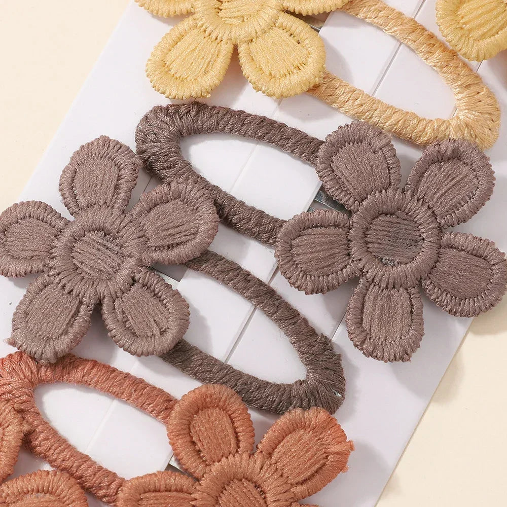 BABY BOWS 6Pcs Daisy Flower Hair Clips for Baby Girls Lovely Hair Bang Side Clip Hairpins Barrette Ins Kid Hair Accessories