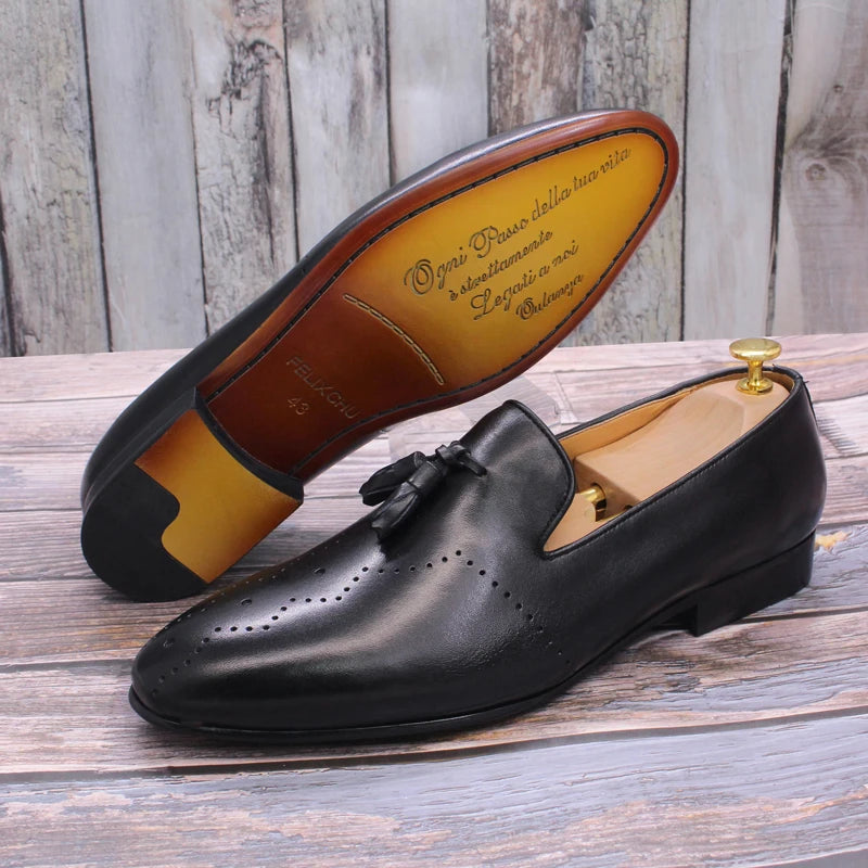 Business Casual Sheepskin Lined Gentlemanly Shoes Easy Wear for Daily Office Social Occasions