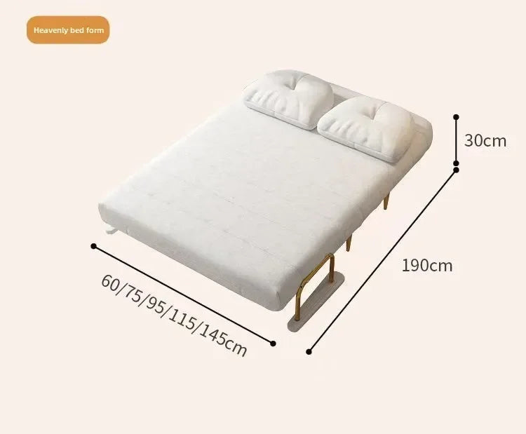 Foldable Sofa New Sofa Bed Dual Use Single Small Unit Balcony Living Room Multi Functional Clouding Stretching Relaxing Sofa