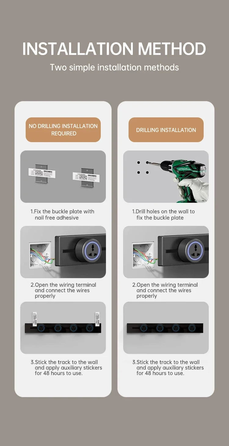 Wall Power Track Socket EU UK US FR Korea Standard Type-C Universal Mobile Plug Adapter Home Kitchen Office Pop Electric Outlets