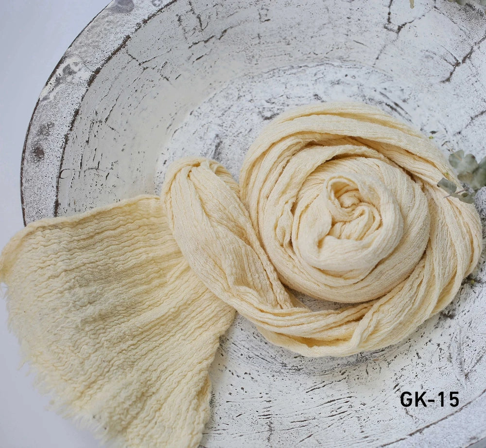 Newborn Cheesecloth Wrap Baby Photography Props Posing Fabric Cotton Stretch Blanket Hand Dyed Newborn Layer Wrap