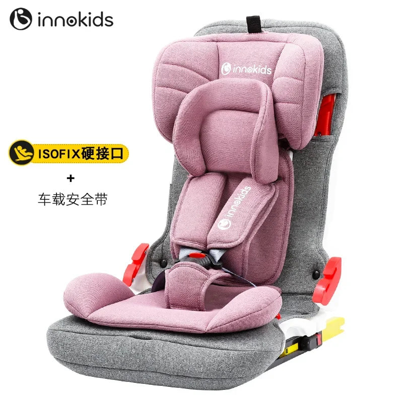 Ik-06 Innokids Child Safety Seat 360 Degree Rotating Car With 0-12 Years Old Baby Can Sit And Lay Isofix Latch Grey
