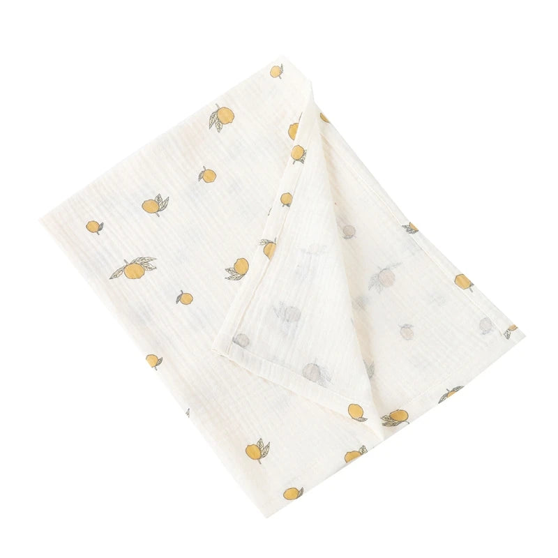 Baby Cotton Muslin Swaddle Blanket Floral/Animal Print Stroller Blanket Infant Diaper Newborn Receiving Blanket