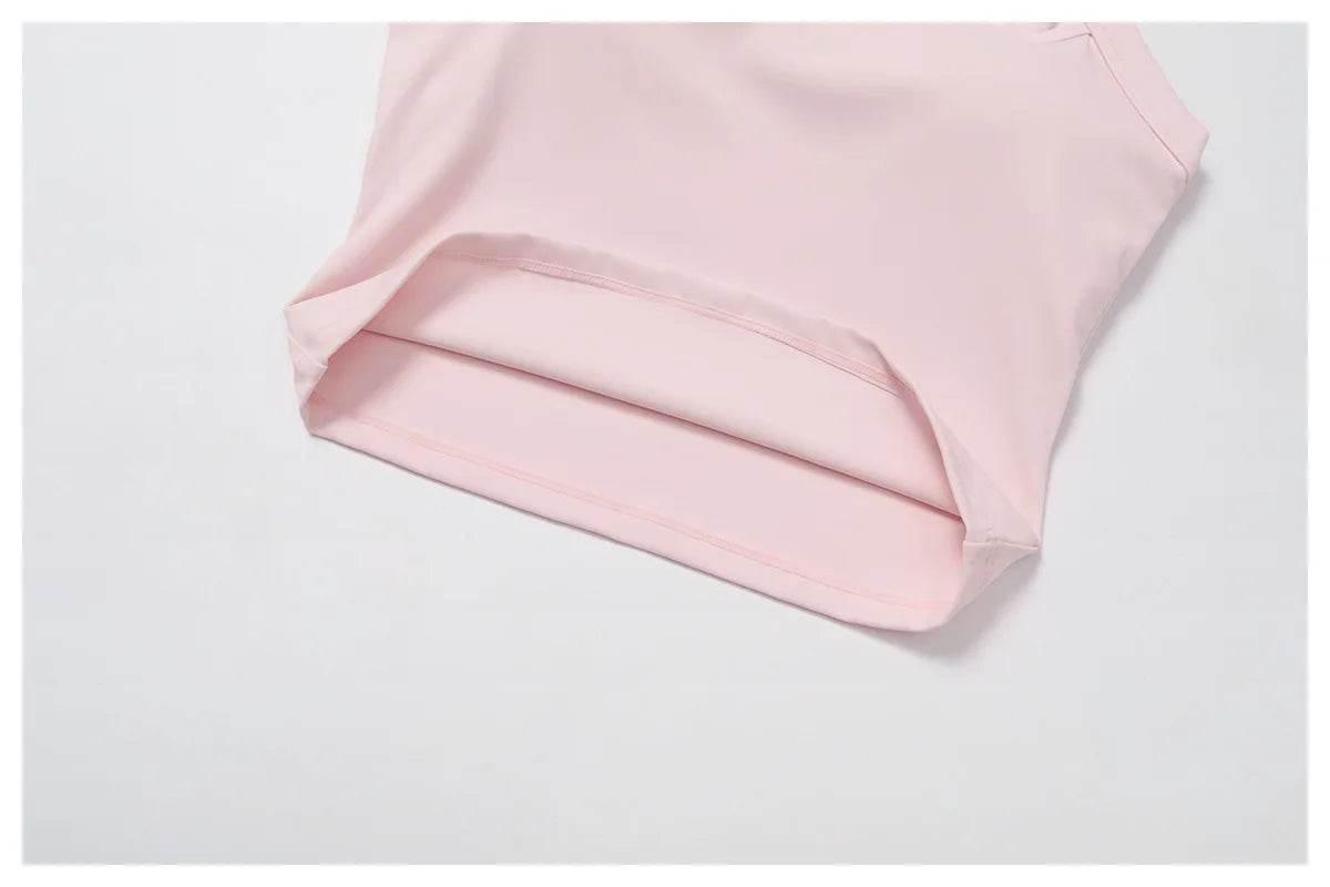 Tennis Top and Skirt Set Women Summer Sport Active Wear Badminton Golf Wear Yoga Outdoor Running Suit Black White Pink Skort - AIAZ