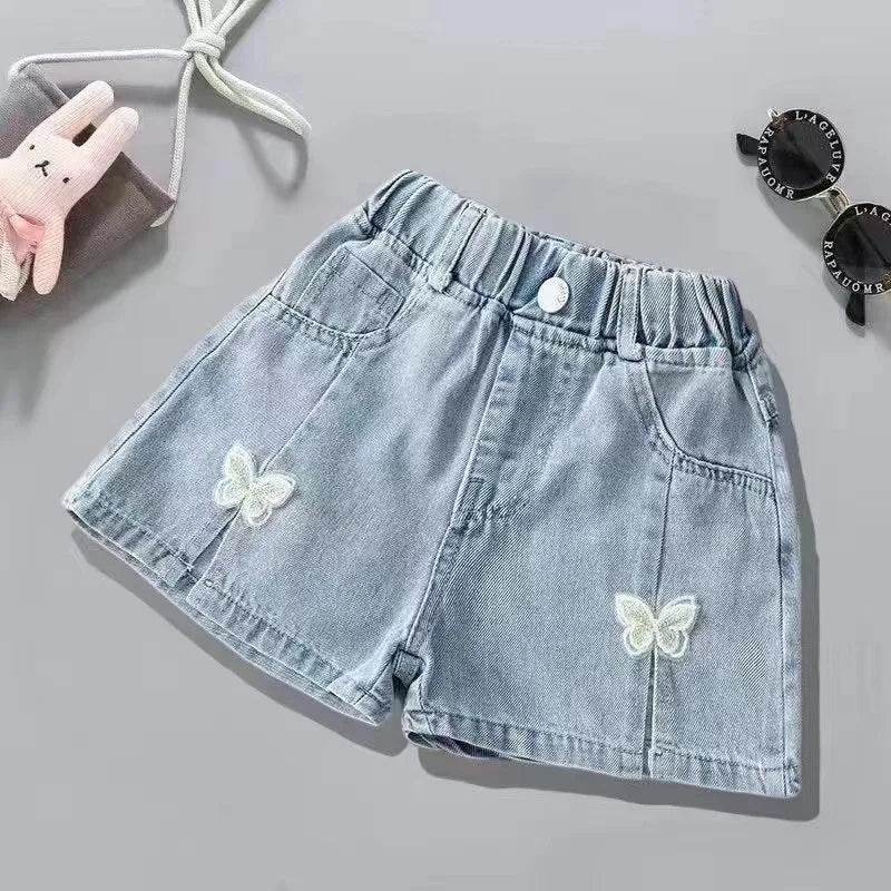 1pcs Summer Girl Kids New Mid Waist Denim Short Toddler Teenage Casual Pants Children Classics Fashion Looses Soft Jeans Shorts - AIAZ