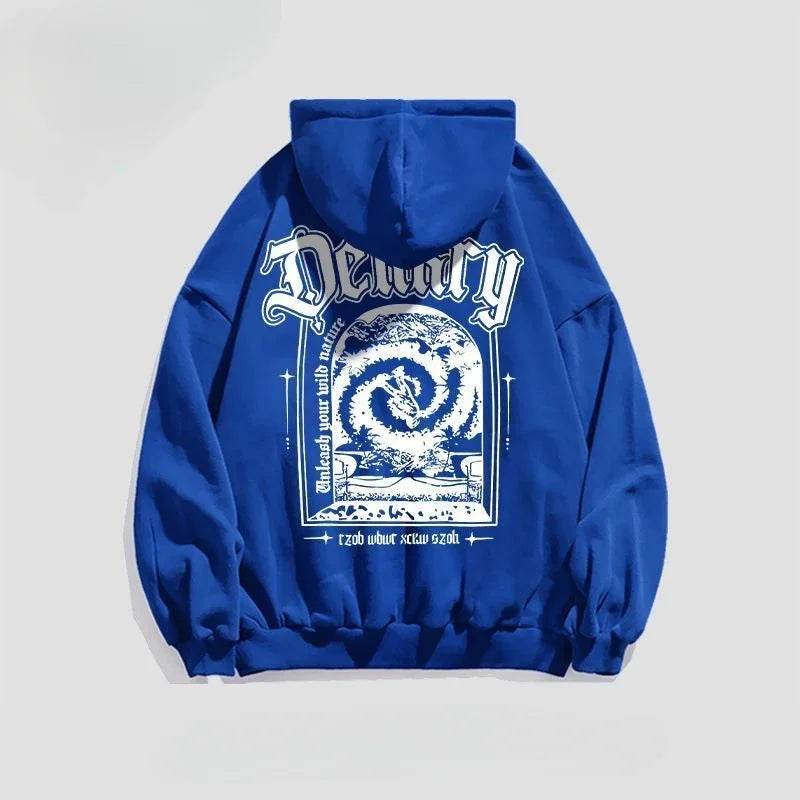 Male Hoodie Harajuku Fashion Loose Autumn New In Men's Hooded Sweatshirt Funny Cheap Streetwear High Quality Pastel Color Cotton - AIAZ