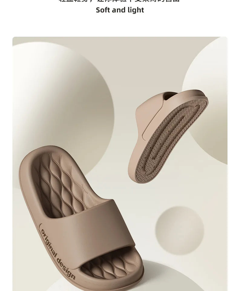 Asgard Men's Summer Slippers 2025 New Indoor Anti-slip Bathroome Slippers Comfort Thick Sole Beach Shoes Men Soft EVA Slippers