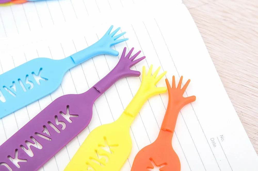 Four School Stationery Strange Bookmarks Silicone Plastic Novelty Books Reading Supplies Office Children Exquisite Gifts - AIAZ