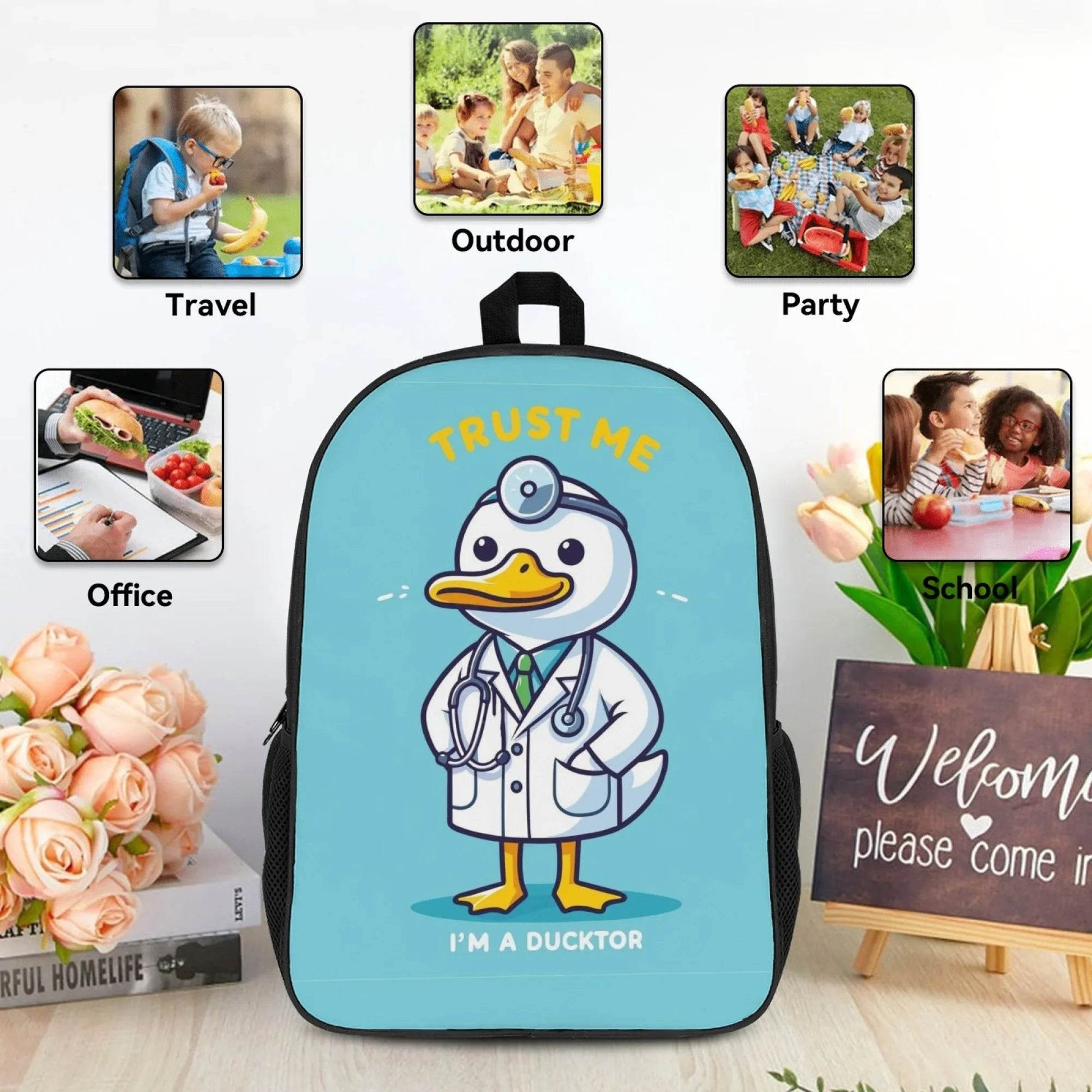 3Pcs Set School Backpack with Front Pocket,Cartoon L-eveling School Bags for Girls Boys,Large Child Backpack - AIAZ
