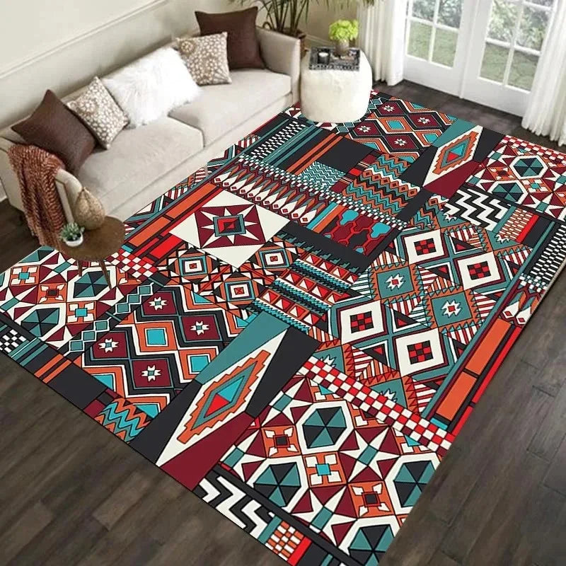 Nordic Moroccan Carpet Bedroom Living Room Dirt Resistant Carpet Bohemian National Style Home Decor Washroom Floor Mat