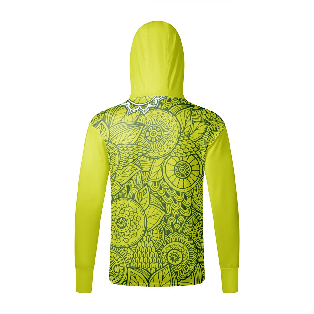 Fishing Shirts Long Sleeve Hoodie UPF 50+ T-shirt Tops Sun Protection Jersey Men's Face Mask Fishing Clothes