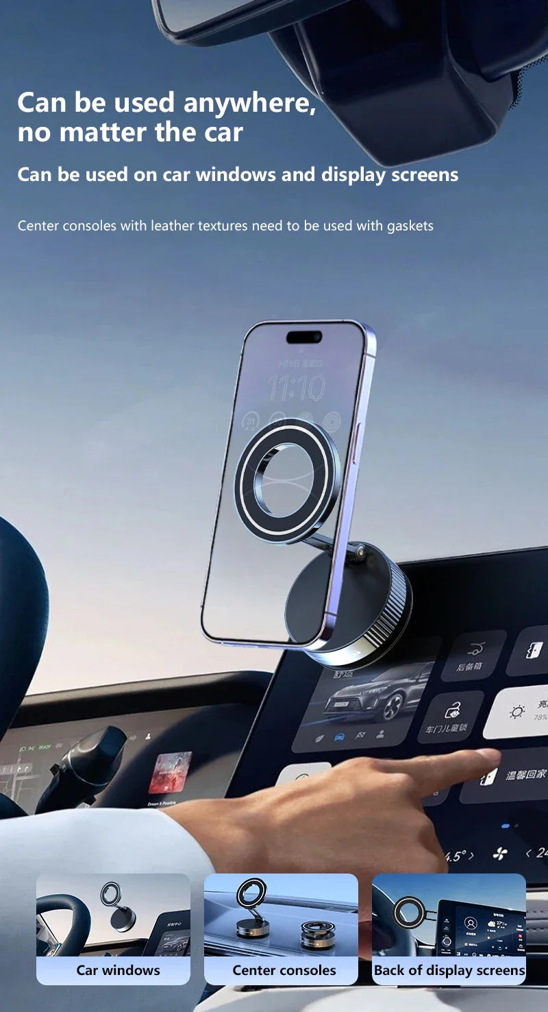 Xiaomi Super Strong Magnetic Phone Holder Foldable Design 360° Adjustable Vacuum Car Mount For Car Desk Bathroom Phone Holder