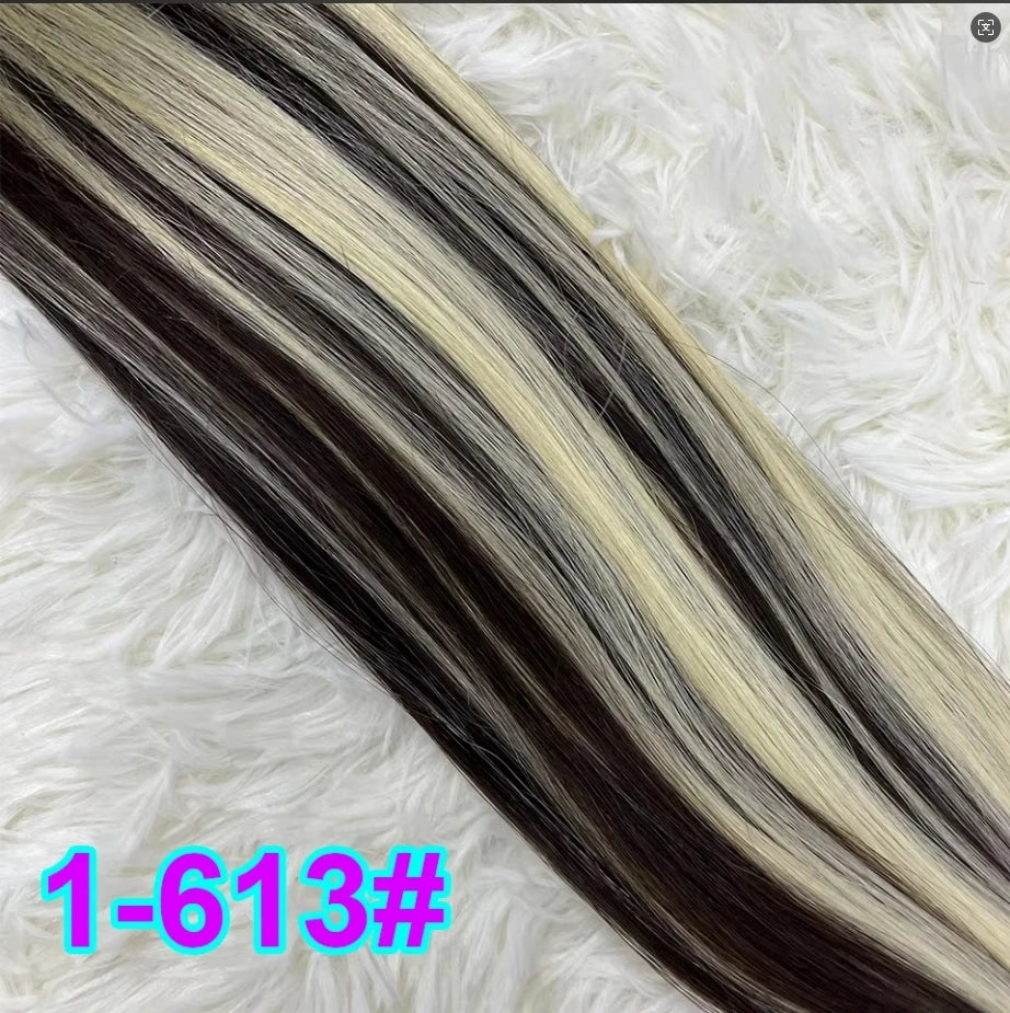 I Tips Virgin Hair Extensions 27# For Black Women 100% Remy Bulk Hair I Tip Natural Hair Extensions Straight Natural Fusion 613#