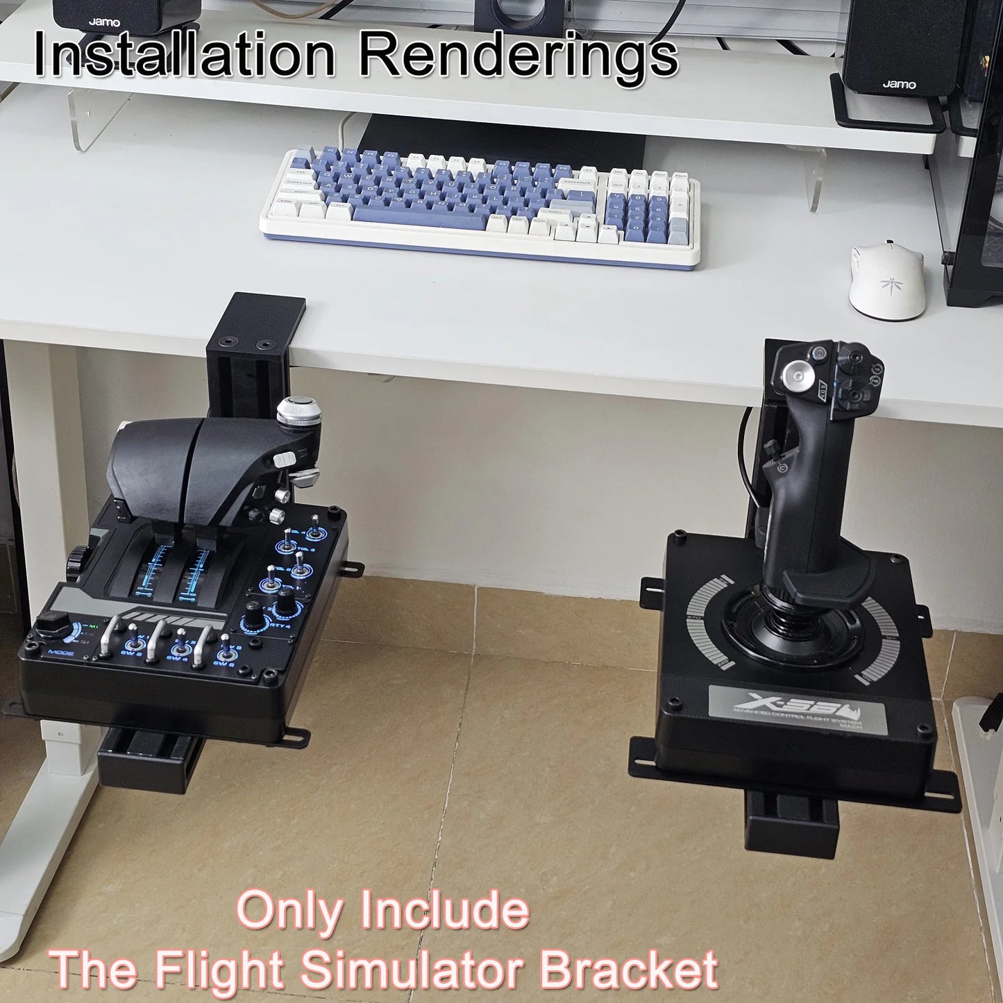 Flight Simulator Joystick THROTTLE STICK Desktop Mounting Bracket For Logitech X56 X55 X52 Thrustmaster T16000M TCA VKB WINWING