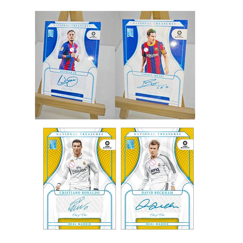 Panini collectible card laser flash DIY Messi Cristiano Ronaldo Kylian Mbappe David Beckham Card bricks Holiday gifts 1.5mmthick - AIAZ