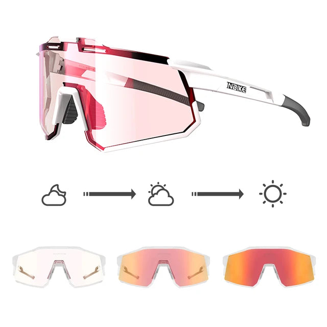 INBIKE Photochromic Cycling Sunglasses Professional Road Bike Riding Glasses for Men Bicycle Windproof Sand Goggles Bike Eyewear