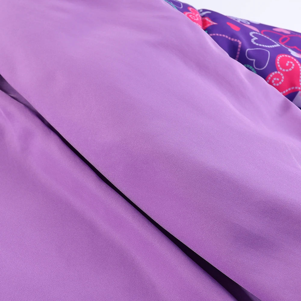 4-8T Kids Girls Ski Suits Hooded Snowboard Coats Children Winter Warm Pant Outdoor Sportwear Thick Cotton Snowboard Skiing Suit