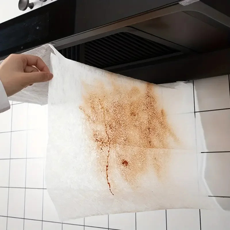 12-60PCS Disposable Oil-Absorbing Paper Kitchen Range Hood Attract Oiled Paper Filter Screen Side Suction Oil-absorbing Cotton