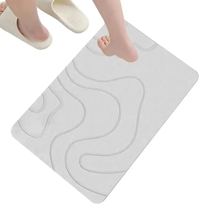 Absorbent Stone Bath Mat Toilet Door Non-slip Mat Entryway Rugs Bathroom Rugs FloorMat Quick Drying Diatomite Stone Shower Mats