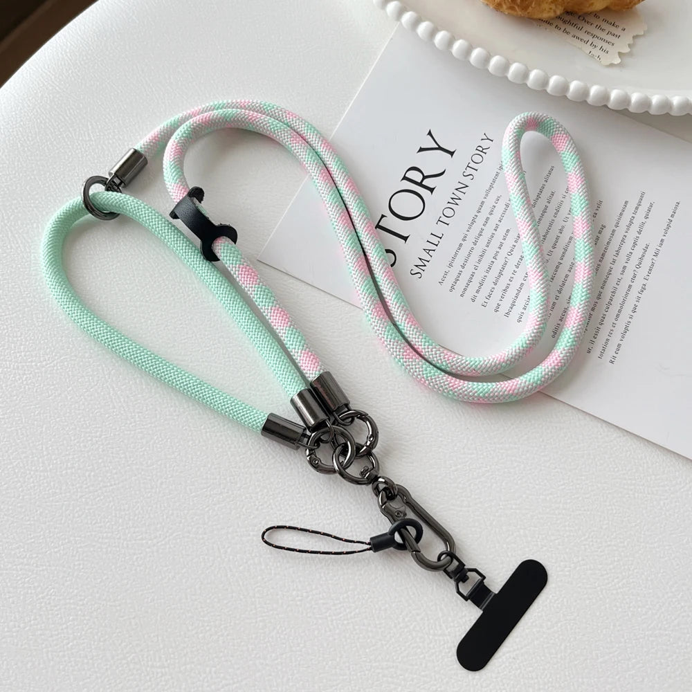 New Three-in-one Multi-Functional Mobile Phone Lanyard Rope Crossbody Strap Neck Lanyard Short Rope Wrist Strap Anti-lost Chain