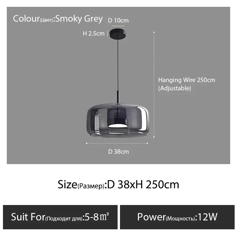 Nordic Glass Restaurant Pendant Lamp Simple Bar Hanging Lamp Dining Room Table  Ceiling Light