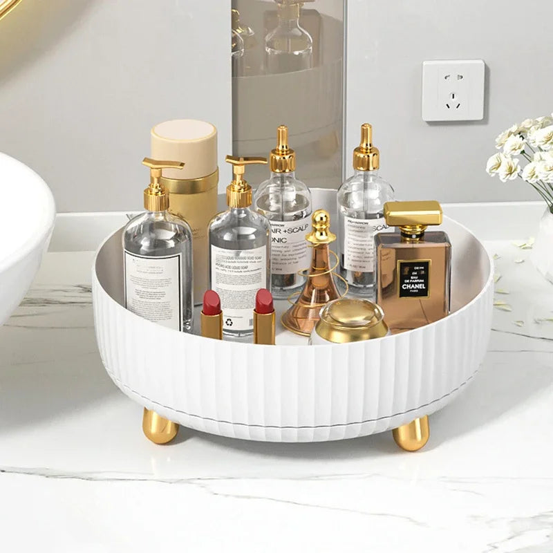 360 Degree Rotating Anti Slip Spice Rack Kitchen Seasoning Storage Rack Rotating Storage and Skincare Cosmetics Storage Rack