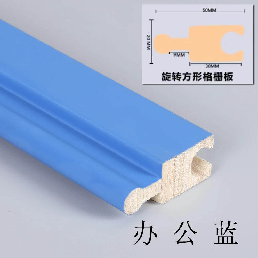 6 pieces 2.3M Rotating Solid Wood Grille Panel - Great Wall wave board internet famous background wall wrap with cylinder
