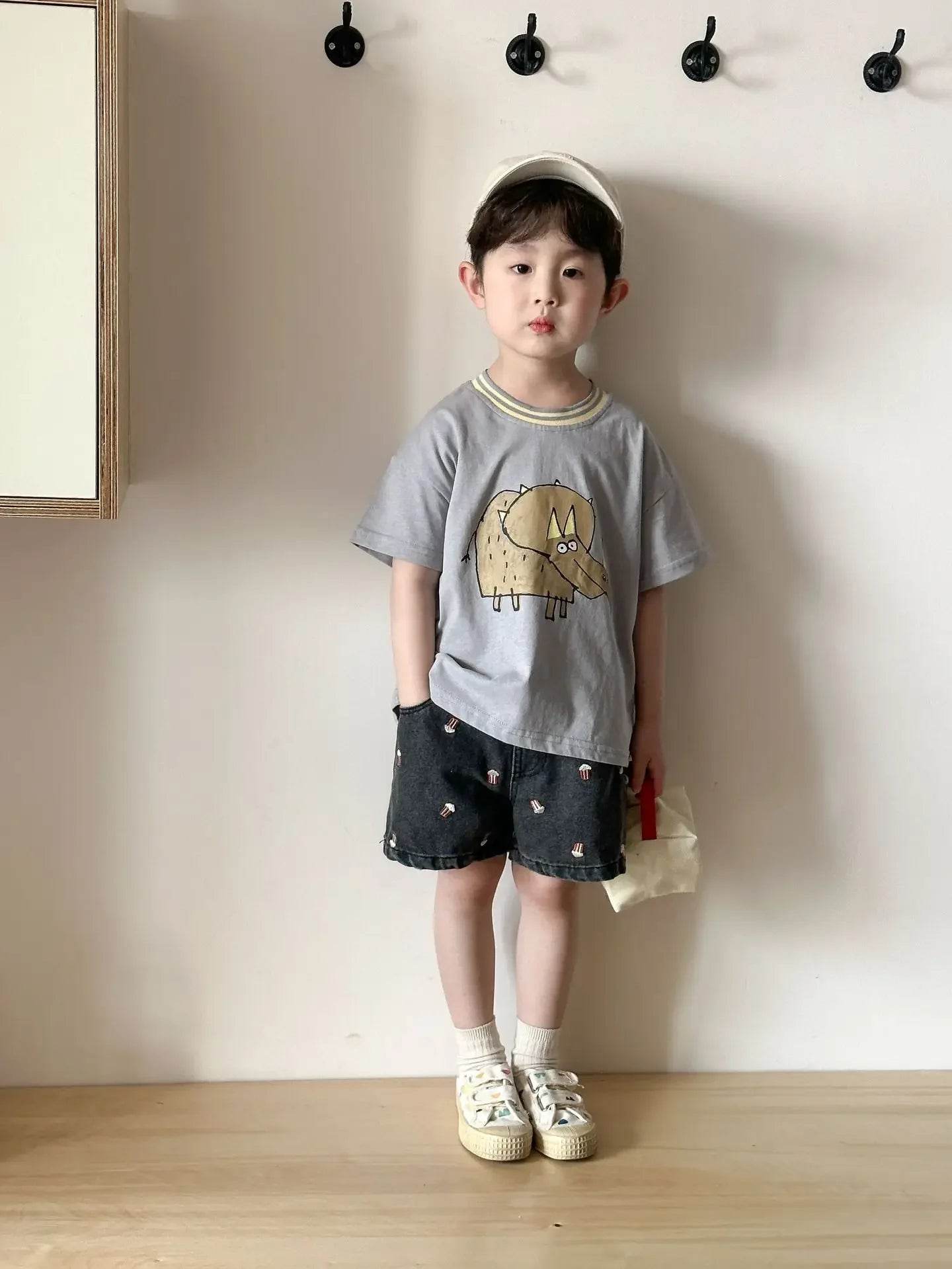 Fashion Cartoob Print Denim Kids Shorts Girls Pants Summer 2025 New Boys Summer Clothes Baby Loose Casual Pants - AIAZ