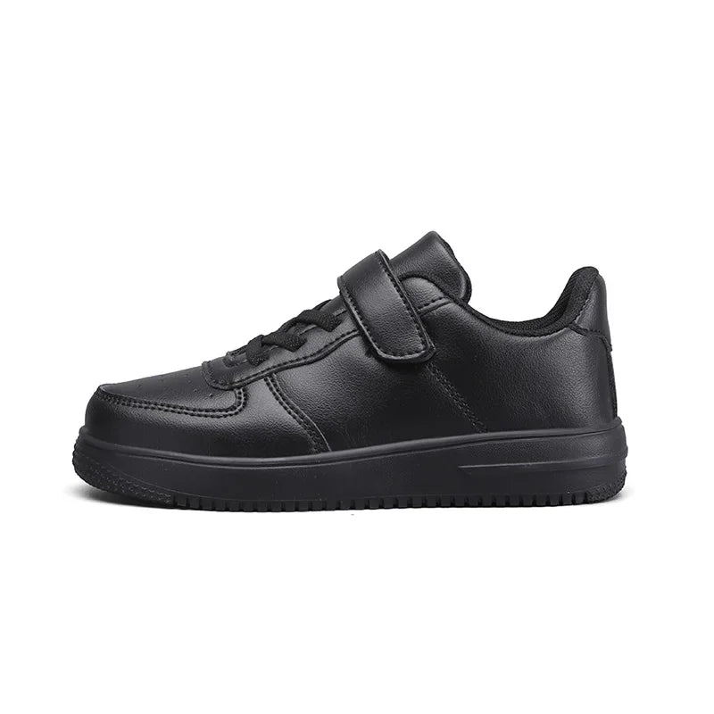 Black Children Shoes Boys Sneaker 6 To 12 Years 2024 New School Leather Kids Casual Sneaker Tennis Sports Shoes for Boy