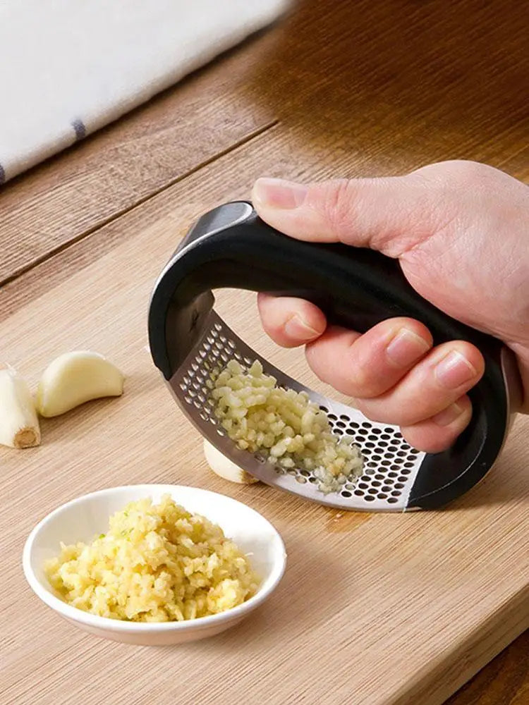 Stainless Steel Garlic Press Crusher Manual Minced Garlic Chopped Garlic Cutting Mince Tools Fruit Vegetable Tool Kitchen Gadget