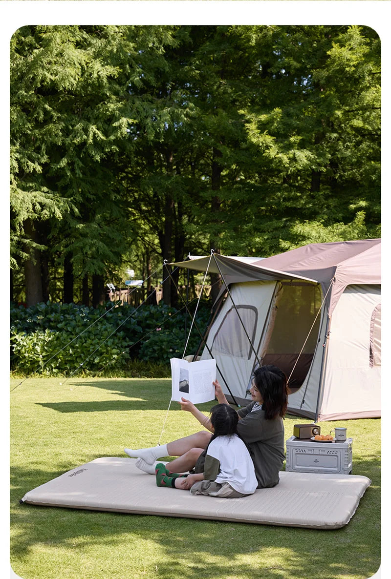 Naturehike 2025 New Self Inflating Air Mattress 6cm Thicken Ultralight Picnic Sleeping Pad Folding Outdoor Camping Air Mat