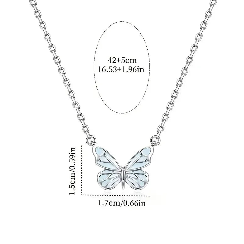 1 Piece Stainless Titanium Steel Chain Cute Bow Red Love Heart Balloon Bear Pendant Necklace Women's Romantic Jewelry Girls Gift