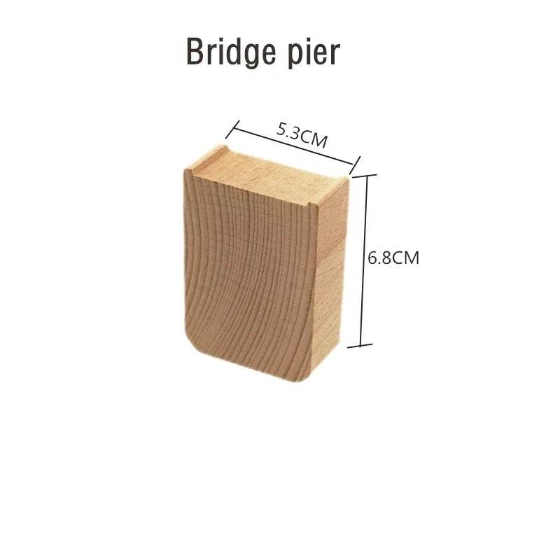 DIY Children Wooden Train Rail Track Accessories Toy Cross Track Railway Toys Compatible All Track for Kids Boys & Girls Gifts - AIAZ