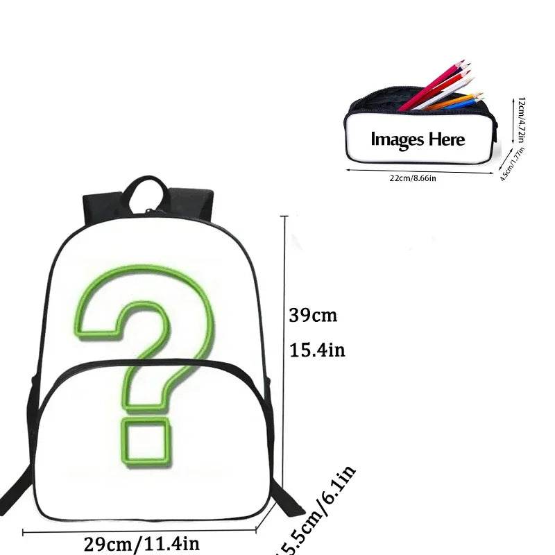 2Pcs Set School Backpack with Front Pocket,Cartoon Batman School Bags for Girls Boys,Large Batman Child Backpack for Aged 5-10 - AIAZ