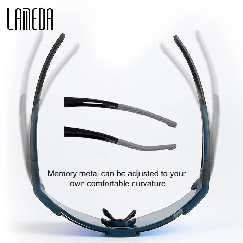 LAMEDA Photochromic Cycling Sunglasses Men Professional Bicycle Glasses Goggles Windproof MTB Road Bike Glasses Mountain Eyewear