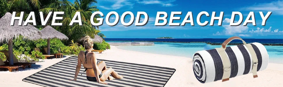 Waterproof Picnic Blanket with Carry Strap for Beach Mat or Family Outdoor Camping Party Large Picnic Outdoor Blanket