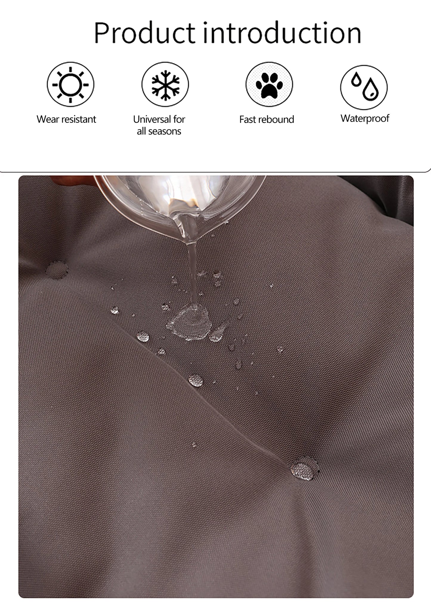 Waterproof Dog Bed 600D Oxford Pet Dogs Beds for All Seasons Thickened PP Cotton Filling Bite-resistant Pet Mat Dog Accessories