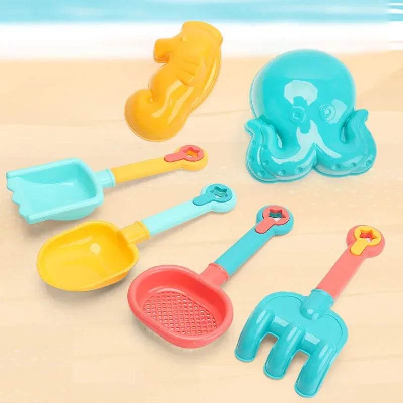 Children Sand Toys 18PCS Summer Beach Game Sand Bucket Shovel Silicone Sandbox Outdoor Water Fun Beach Toys kid gifts - AIAZ