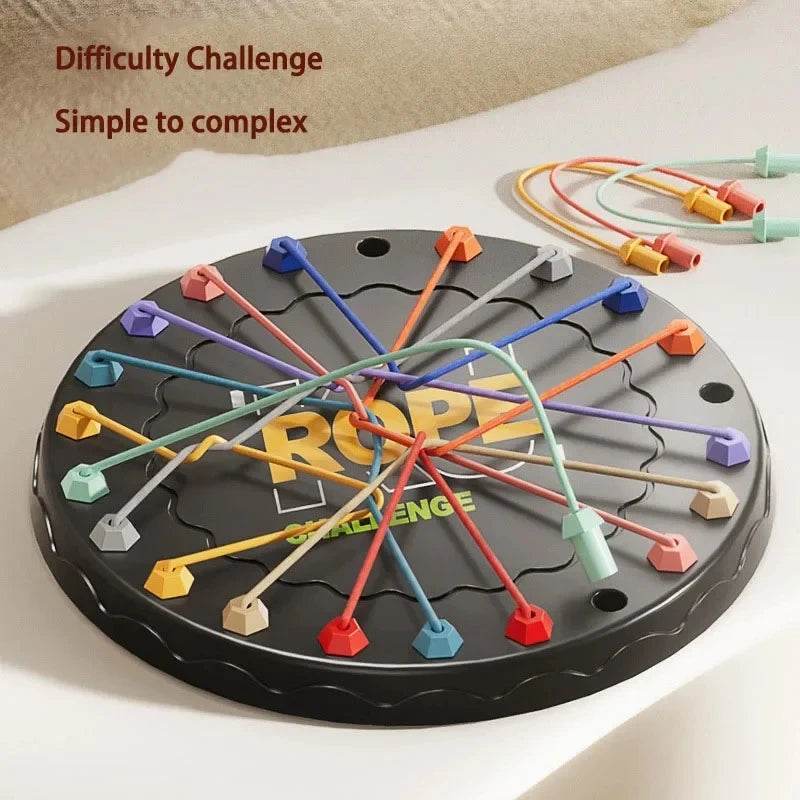 Kid Rope Knots Puzzle Social Board Game Color Line Sorting The Great Rope Untying Challenge Logic Thinking Strategy Table Game - AIAZ