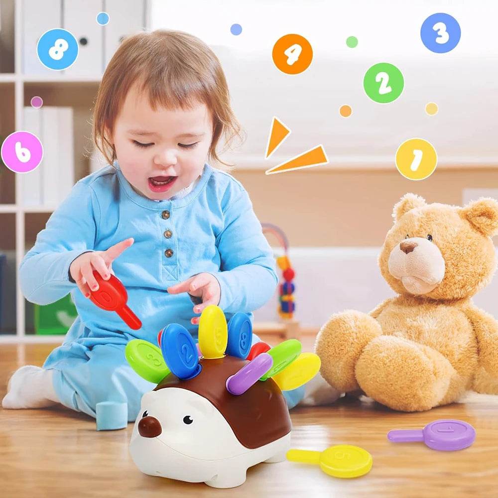 Hedgehog Montessori Educational Toy Fine Motor Toys for Toddlers Learning Counting & Training Develop Concentration Sensory Gift - AIAZ