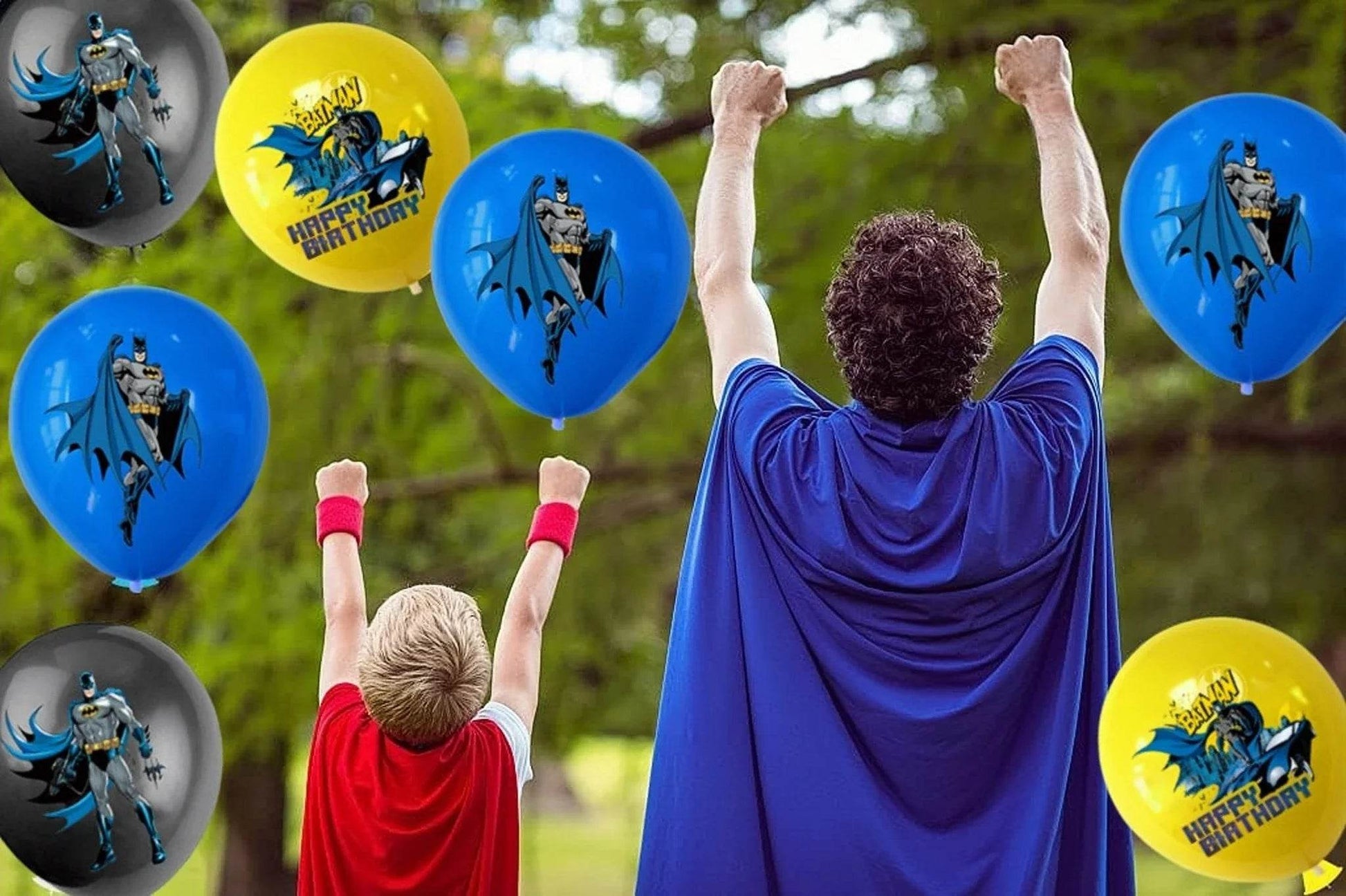 12pcs 12 Inch Batman Latex Balloons Birthday Party Decorations Superhero Globos Toys for Kids Baby Shower Boys Party Supplies - AIAZ