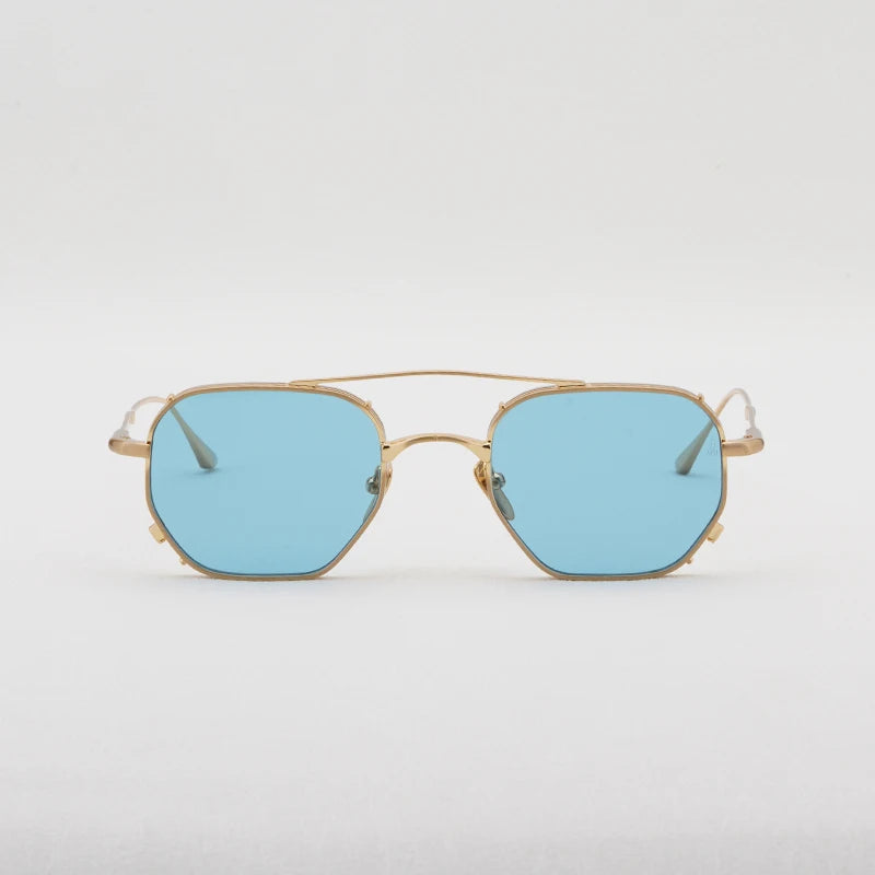 MARBOT Sunglasses Double Bridge Design Handmade Quality Alloy Rectangular Designer Brand Classic Alloy Glasses Outdoor UV400