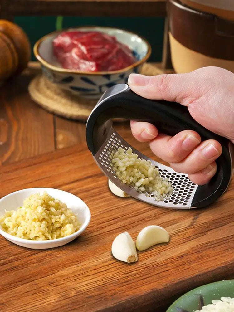 Stainless Steel Garlic Press Crusher Manual Minced Garlic Chopped Garlic Cutting Mince Tools Fruit Vegetable Tool Kitchen Gadget