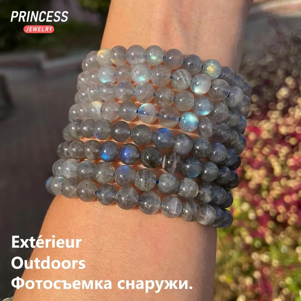 A+ Natural Madagascar Labradorite Healing Crystals Beads for Jewelry Making DIY Bracelet Necklace Accessories 4 6 7mm