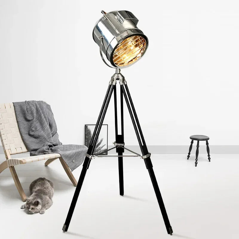 Nordic Creative Designer Stainless Steel Floor Lamp Restaurant Living Room Studio Retro Metal Led Light Home Decoration Lighting