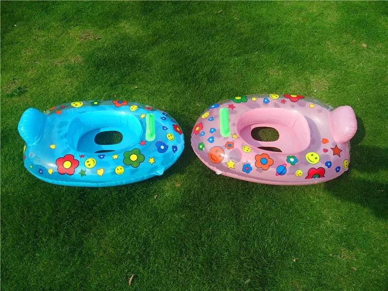 Baby Kids Swimming Floats Cartoon Ring Safety Swimming Ring Inflatable Swim Float Seat Boat Water Fun Pool Toy Gift for Baby Kid - AIAZ