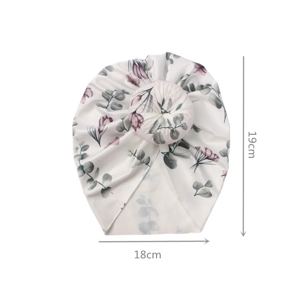 3pc/set Baby Swaddle Wrap New Born Receiving Blanket for Newborn Babies Accessories Soft Floral Headband Hat Bedding Baby Items