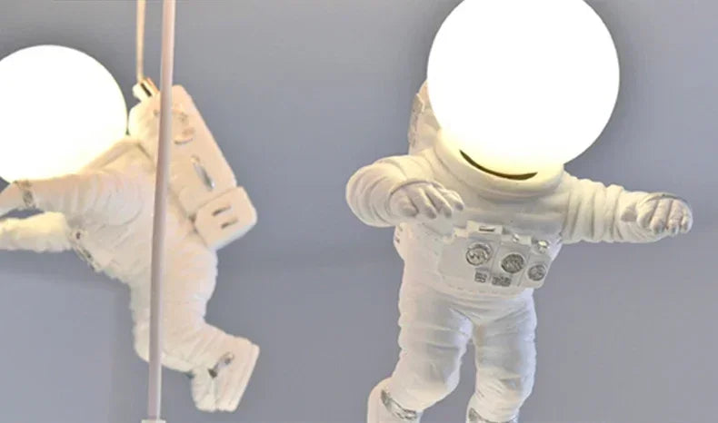 Hot Selling Creative Astronaut Children's Pendant Lights Cartoon Bedroom Lights  Decorative Lighting Fixtures Tri Colored Light
