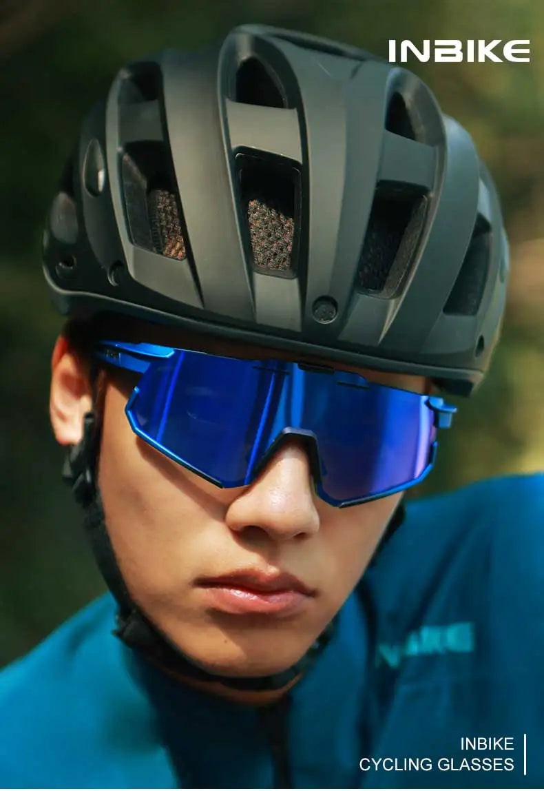 INBIKE Photochromic Cycling Sunglasses Professional Road Bike Riding Glasses for Men Bicycle Windproof Sand Goggles Bike Eyewear