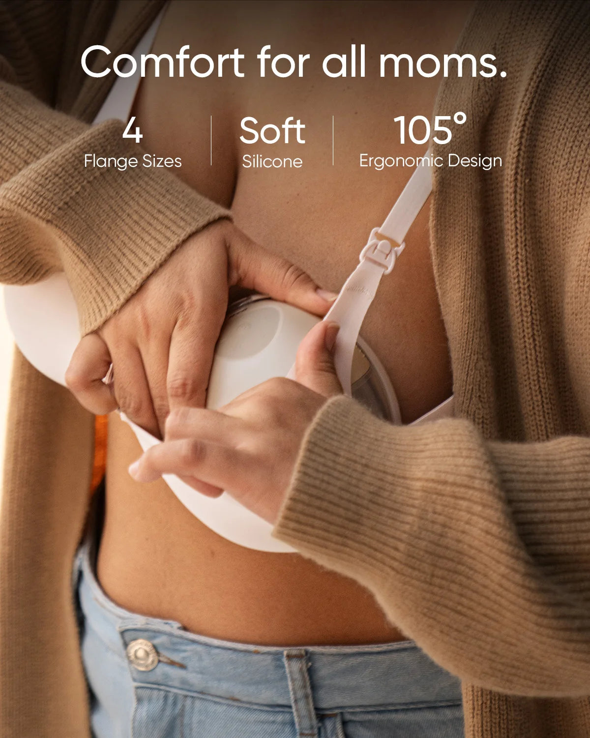 eufy Heated Wearable Breast Pump S1 Hands-Free Breast Pump Industry-Leading HeatFlow™ Tech App-Controlled for in-Bra Use